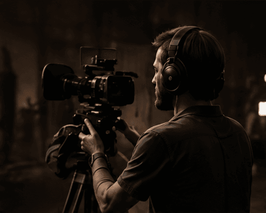 A creator filming an entertainment moment